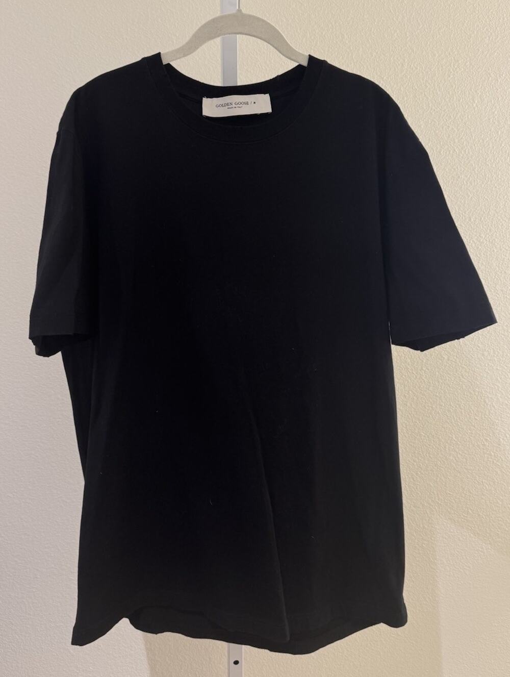 Golden Goose Mens T Shirt Size XXL Star Studded Streetwear Dream Solid Black